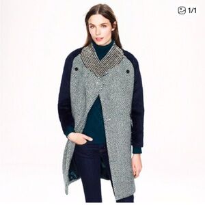 J. Crew Collection Tweed Alpaca Jeweled Coat 6